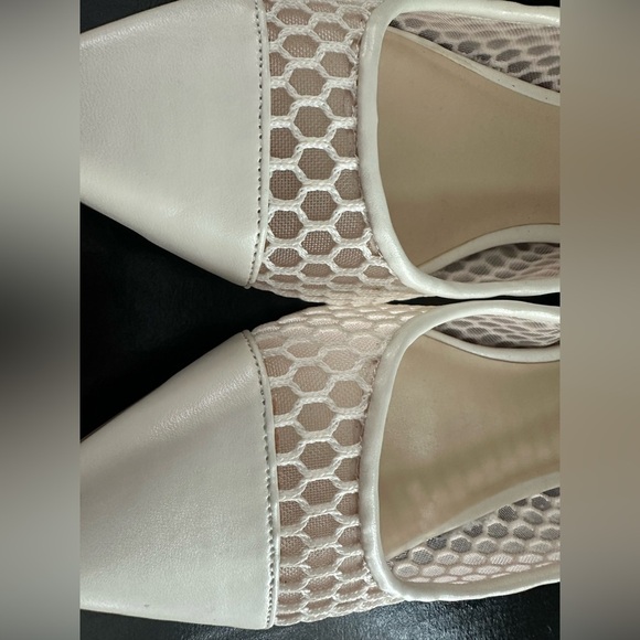 Nine West Cream Mesh Pointed Flats - Picture 9 of 16